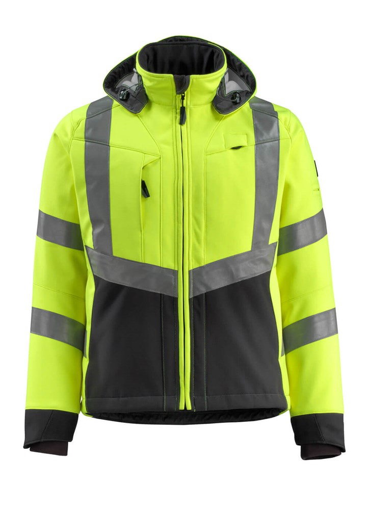 Softshell jas - hi-vis geel/zwart