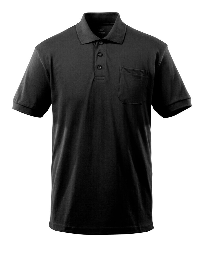 Poloshirt met borstzak - Zwart