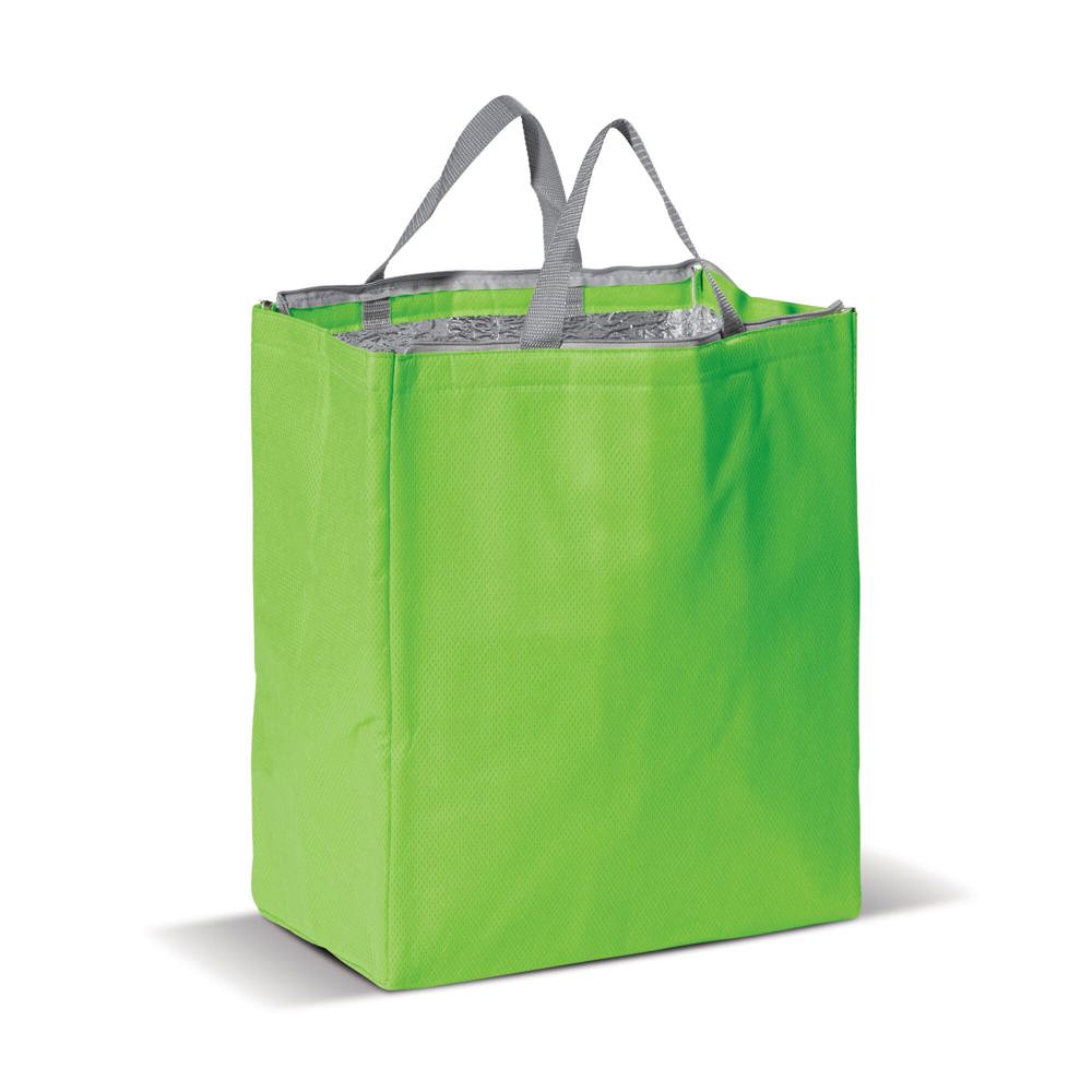 Koeltas non-woven 32.5 x 19.5 x 39 cm, 100 g/m² - Lichtgroen