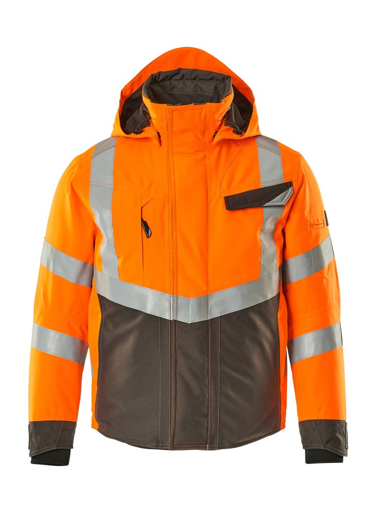 Winterjas - hi-vis oranje/donkerantraciet