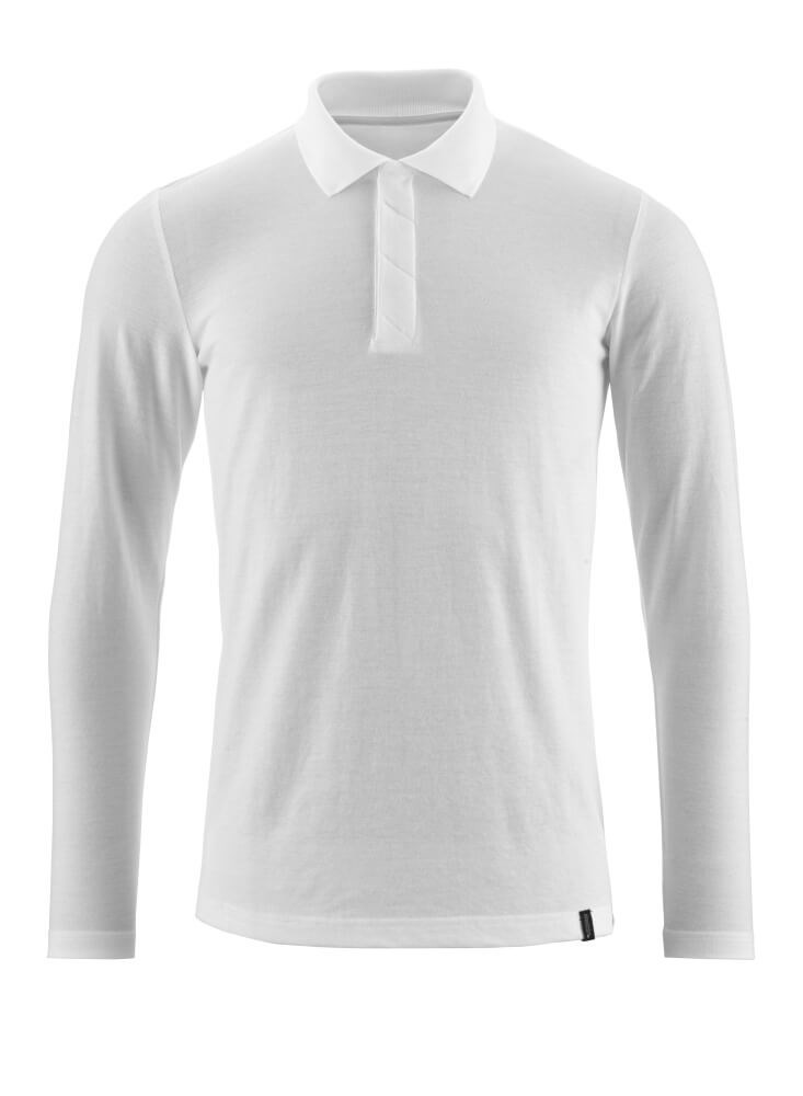 Poloshirt, met lange mouwen - Wit