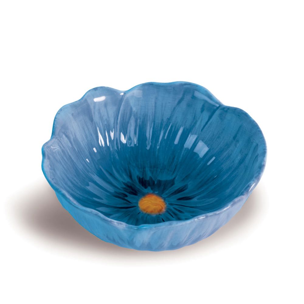Byon Poppy kom set van 4 st. - Blauw