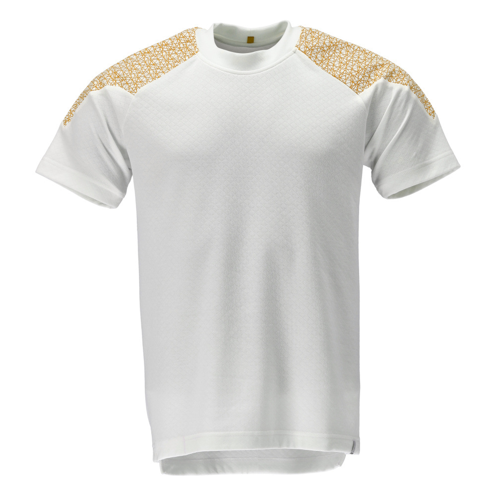 T-shirt, met korte mouwen - wit/kerriegeel