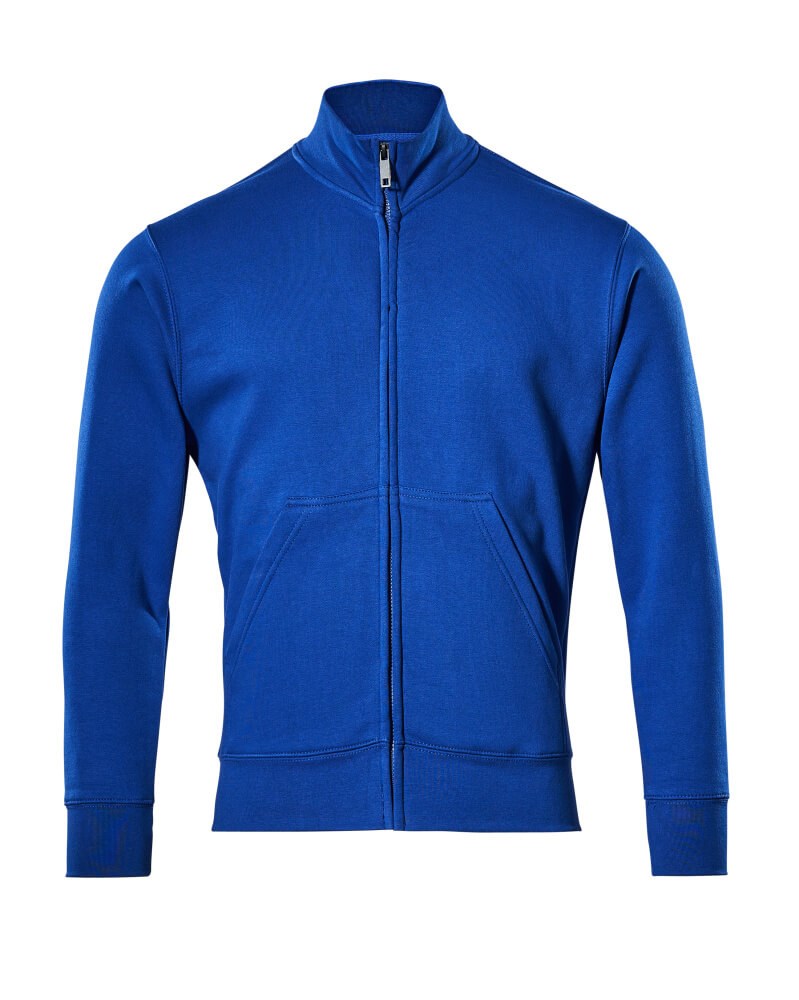 Sweatshirt met rits - korenblauw