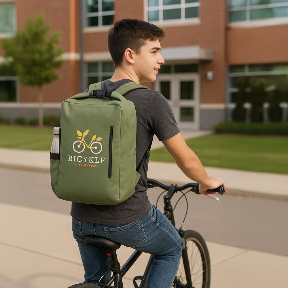 R-PET 600D Rolltop gesp rugzak 20L