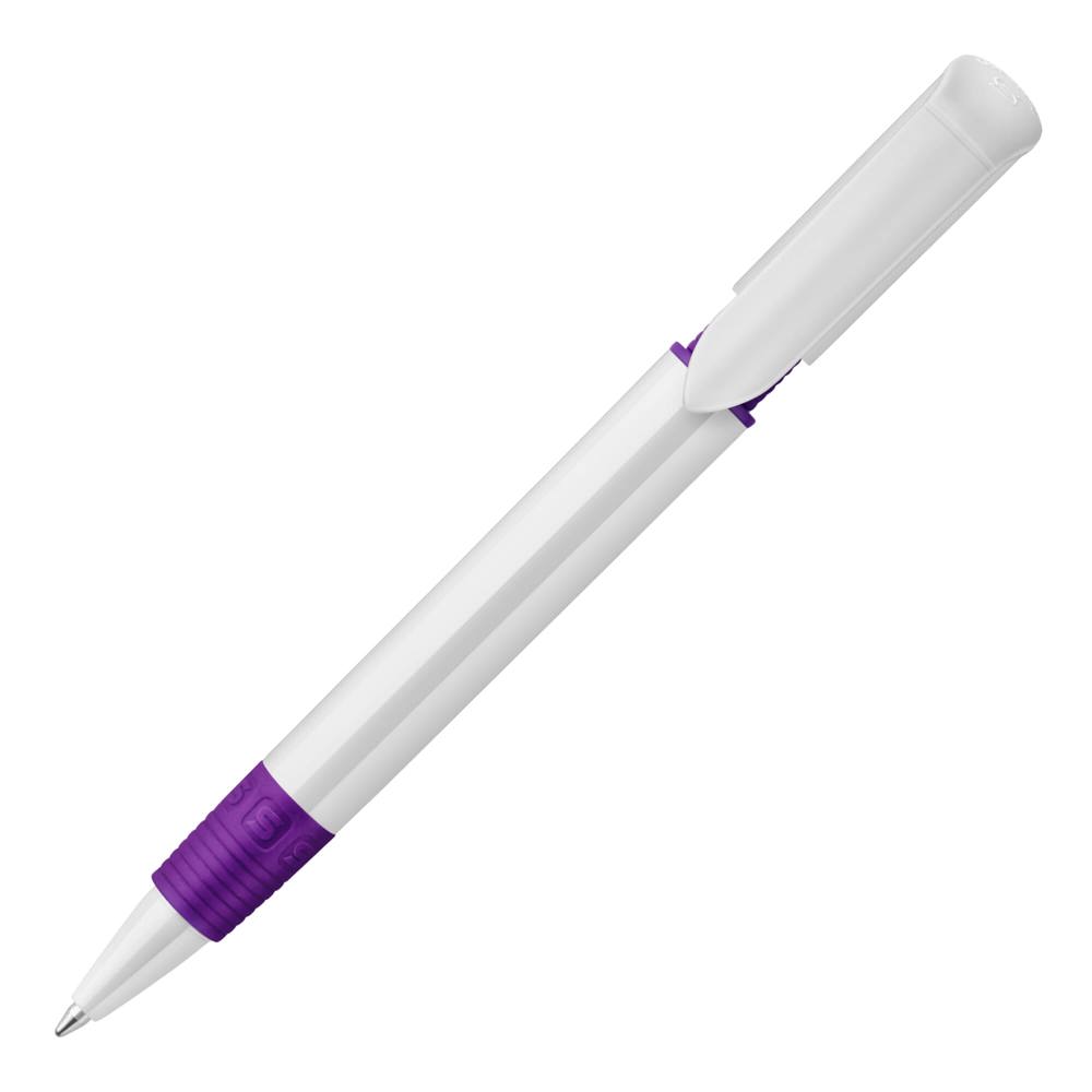 Balpen S40 Grip hardcolour - Wit / Paars