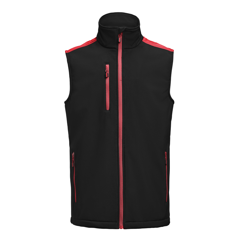 Prime Softshell  Bodywarmer Heren - zwart/rood
