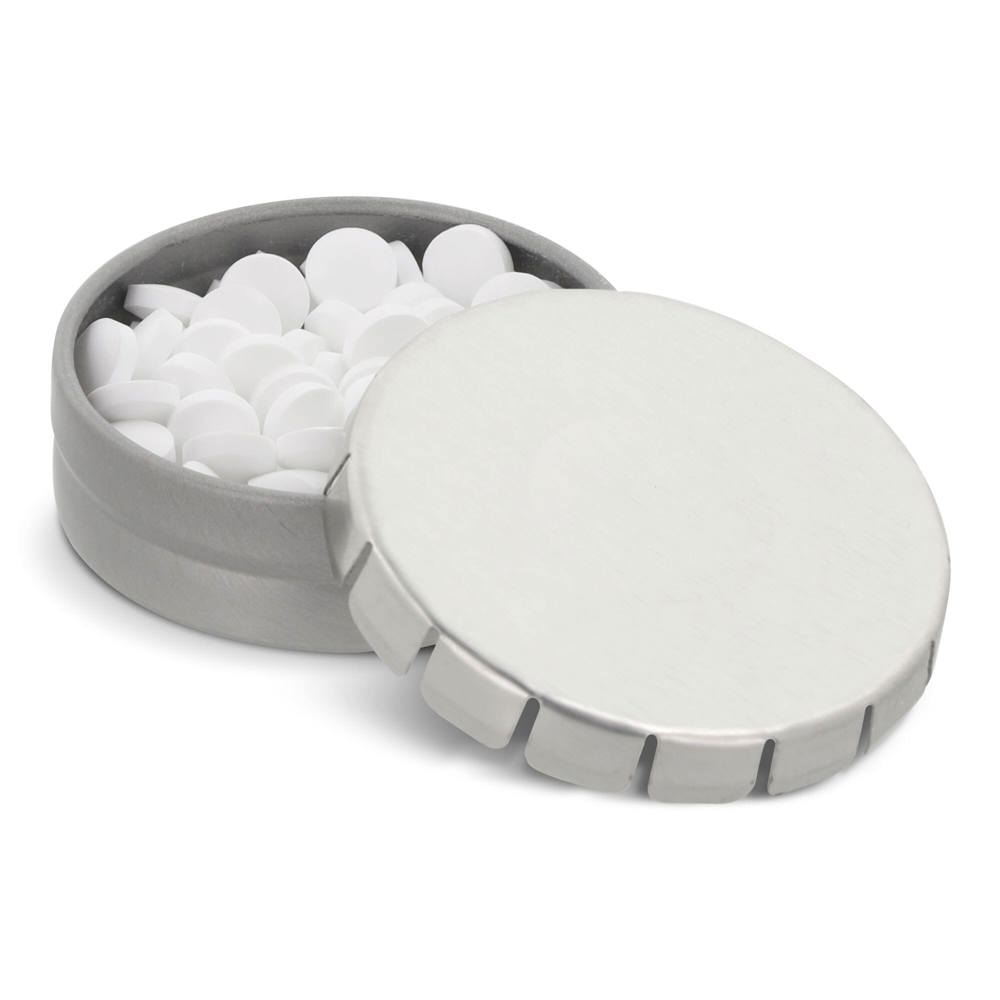 Mini clic tin pepermuntdoosje - Zilver