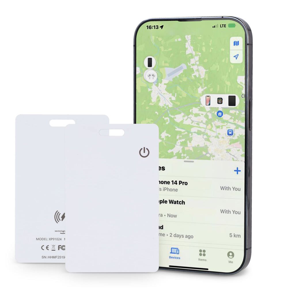 Xoopar ICE-Card Ultradune Tracker Kaart oplaadbaar - Wit