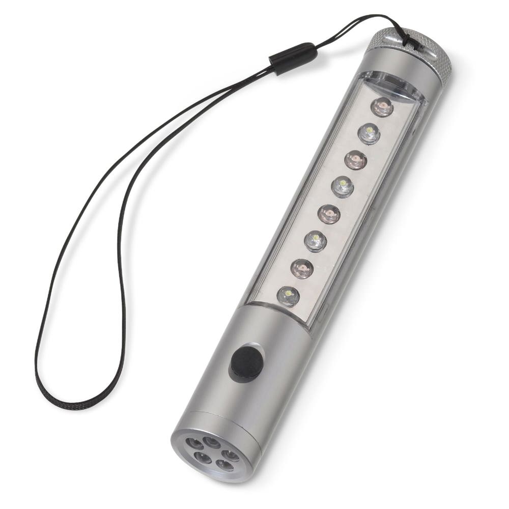 Zaklamp aluminium magneet - Zilver