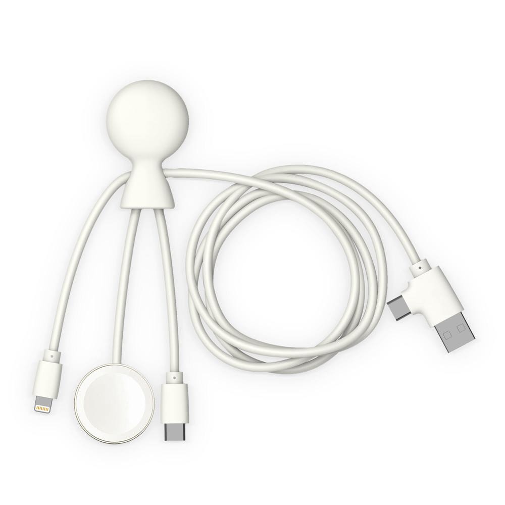 Xoopar Mr. Bio Long Multi Kabel voor Apple/Samsung Watch 1 Meter - Wit