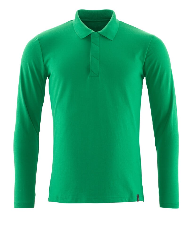 Poloshirt, met lange mouwen - helder groen