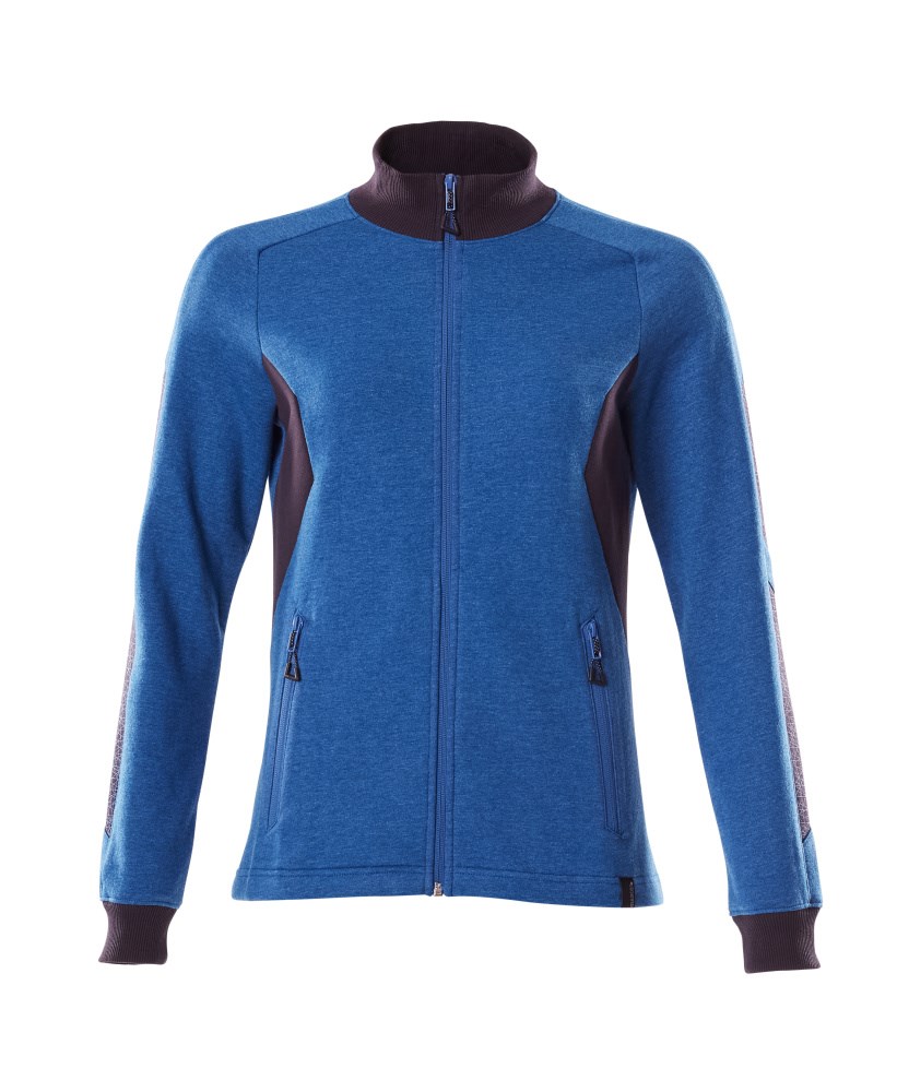 Sweatshirt met rits - helder blauw/donkermarine