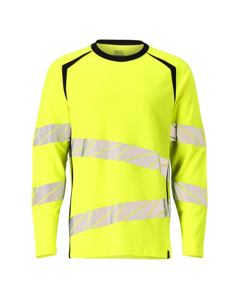 T-shirt, met lange mouwen - hi-vis geel/zwart