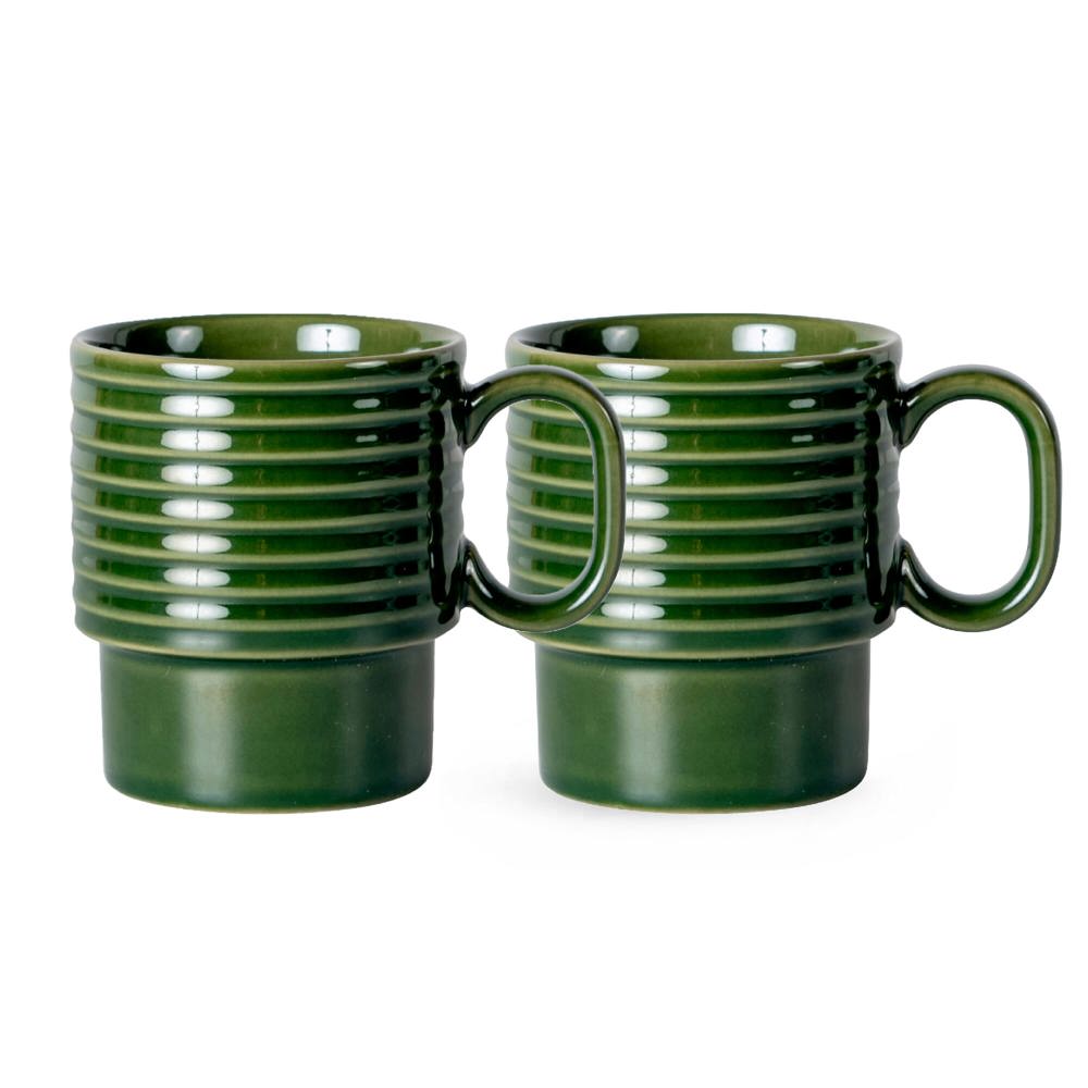 Sagaform Coffee &amp; More koffiemok 2 st. 250ml - Donker Groen