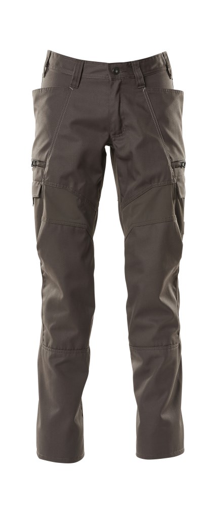 Broek met dijbeenzakken - donkerantraciet