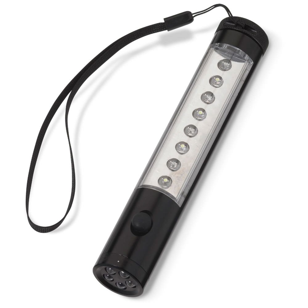 Zaklamp aluminium magneet - Zwart