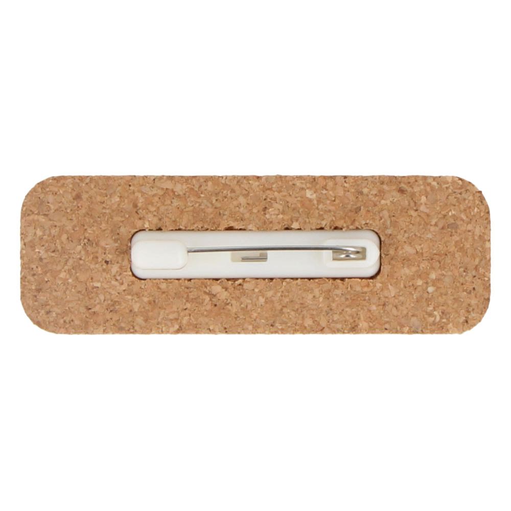 Naam badge kurk met speld