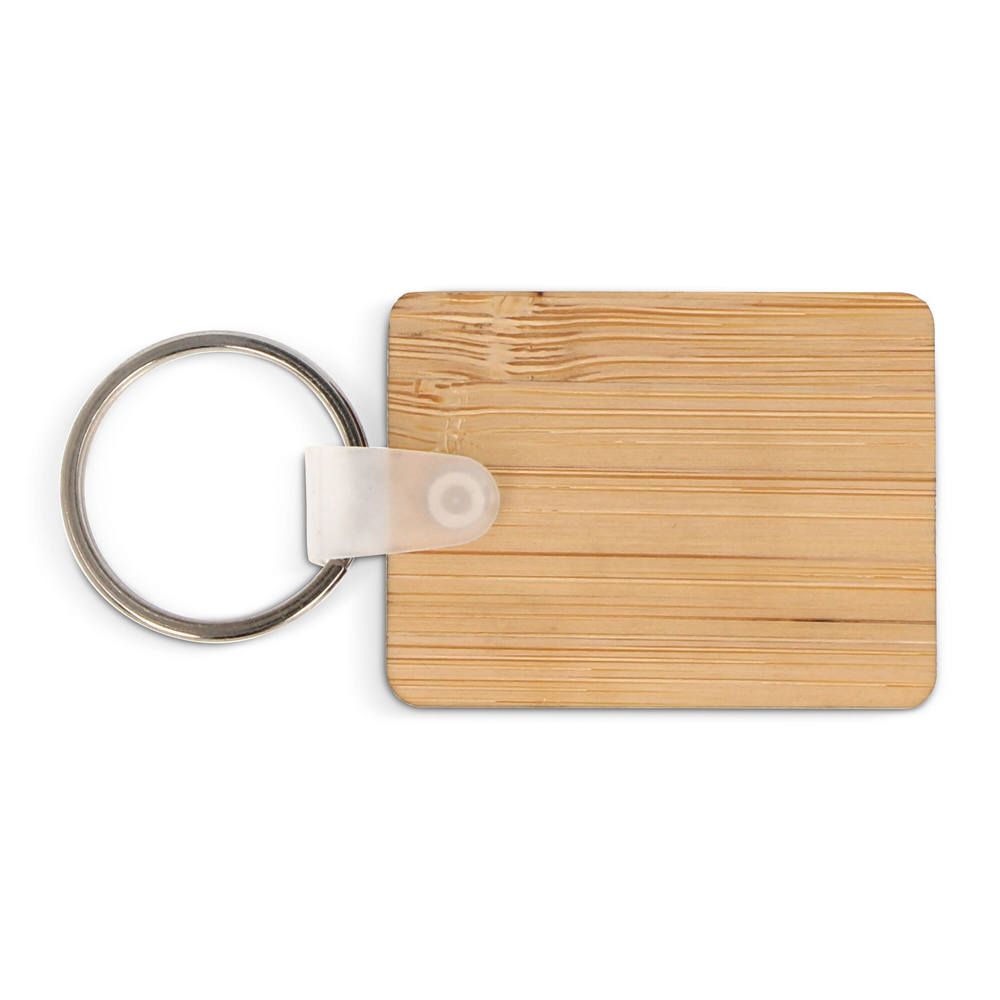 Sleutelhanger Bamboe rechthoekig