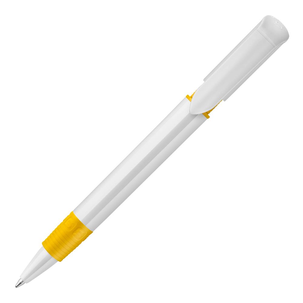 Balpen S40 Grip hardcolour - Wit / Geel