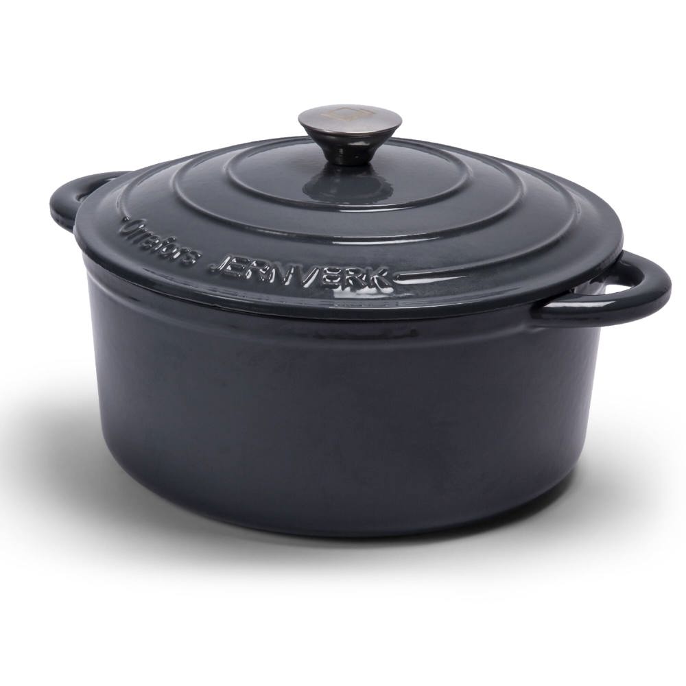 Orrefors Jernverk grote geëmailleerde braadpan 5L - Grijs