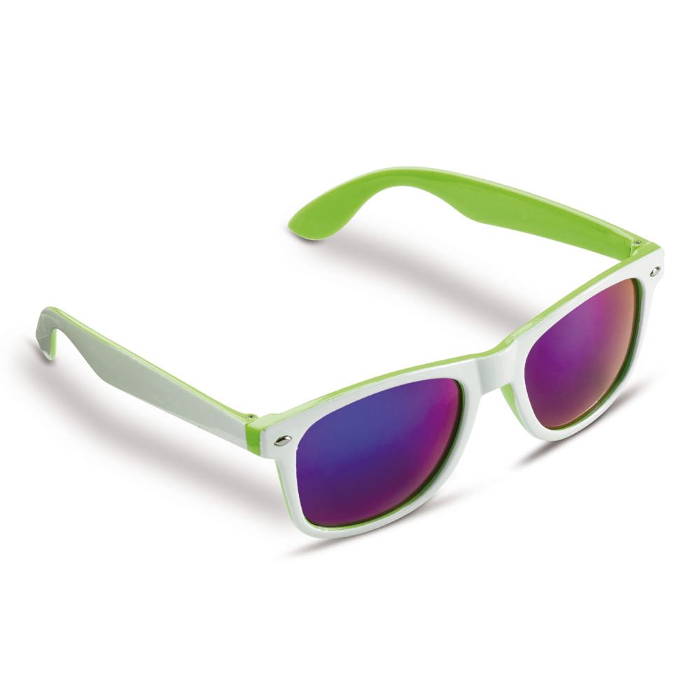 Zonnebril Jeffrey UV400 - Wit / Lichtgroen