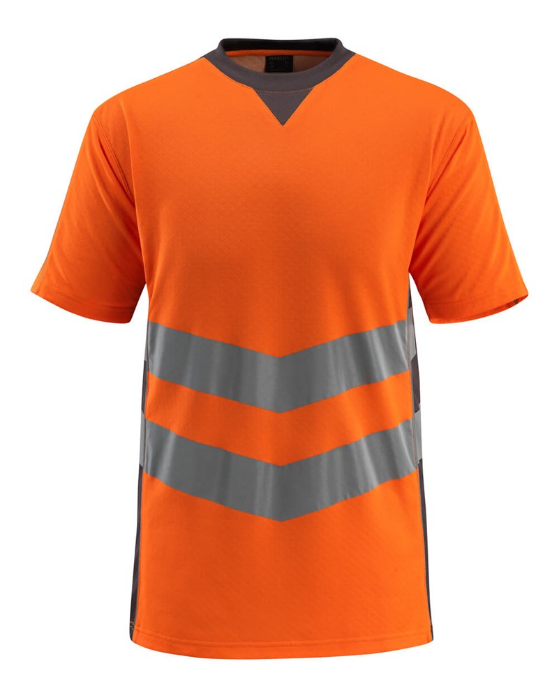 T-shirt - hi-vis oranje/donkerantraciet