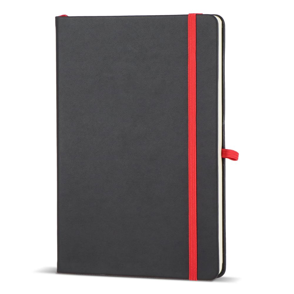 Notitieboek Iroko hardcover laser A5 - Zwart / Rood