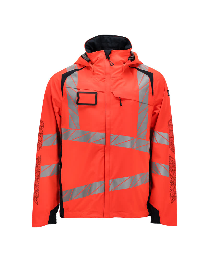 Shell jas - hi-vis rood/donkermarine
