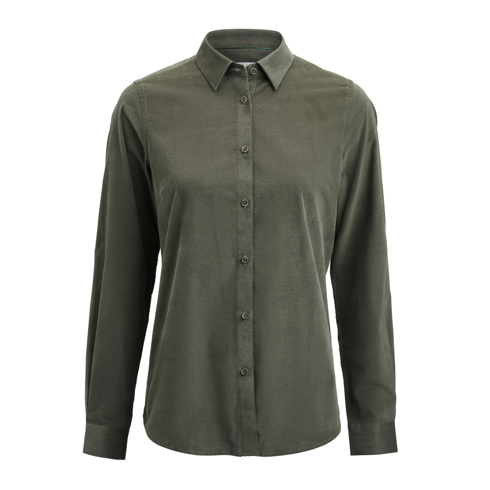 Indigo Bow 134 Cord Shirt Contemporary Fit W - Groen