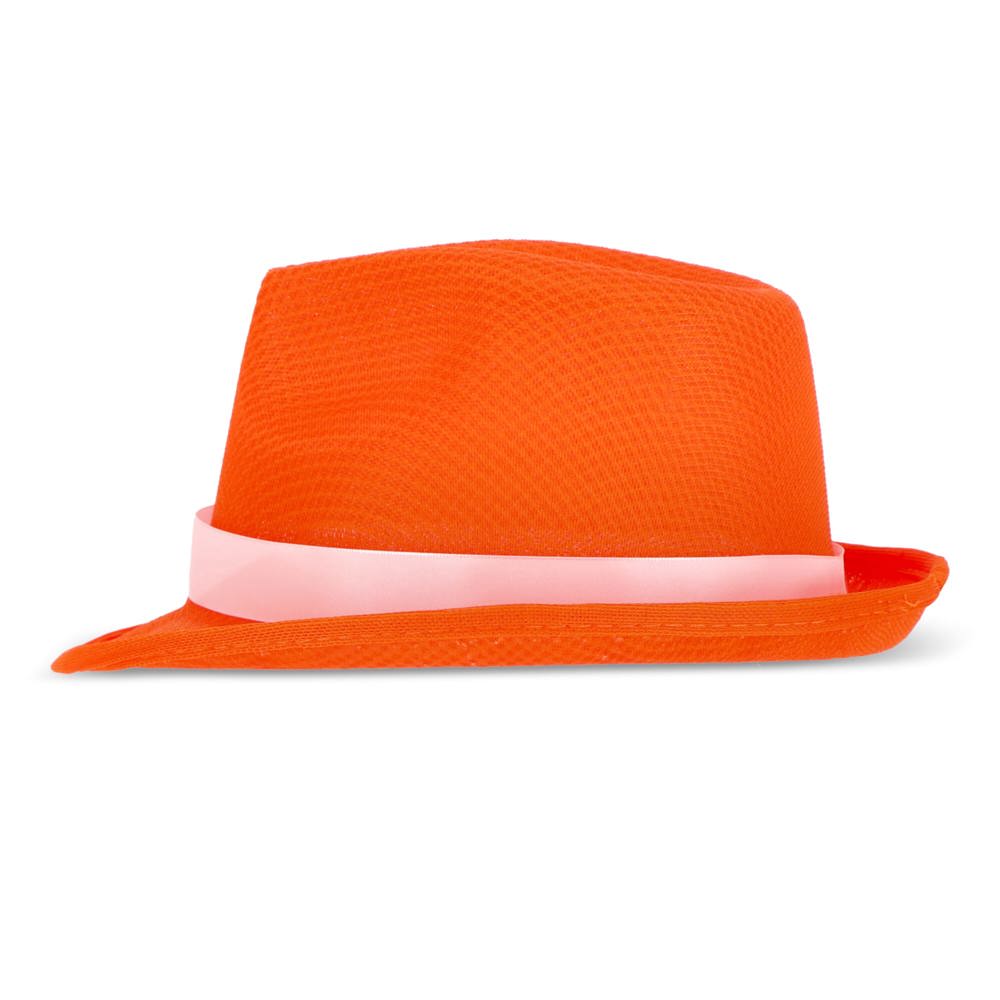 Polyester hoed met band