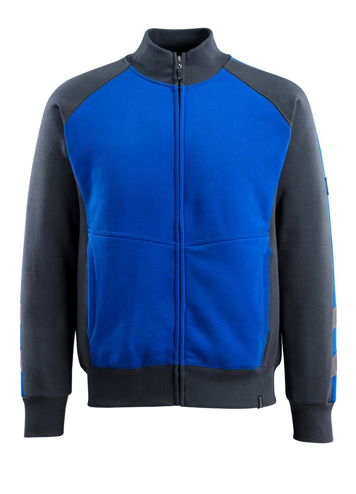 Sweatshirt met rits - korenblauw/donkermarine