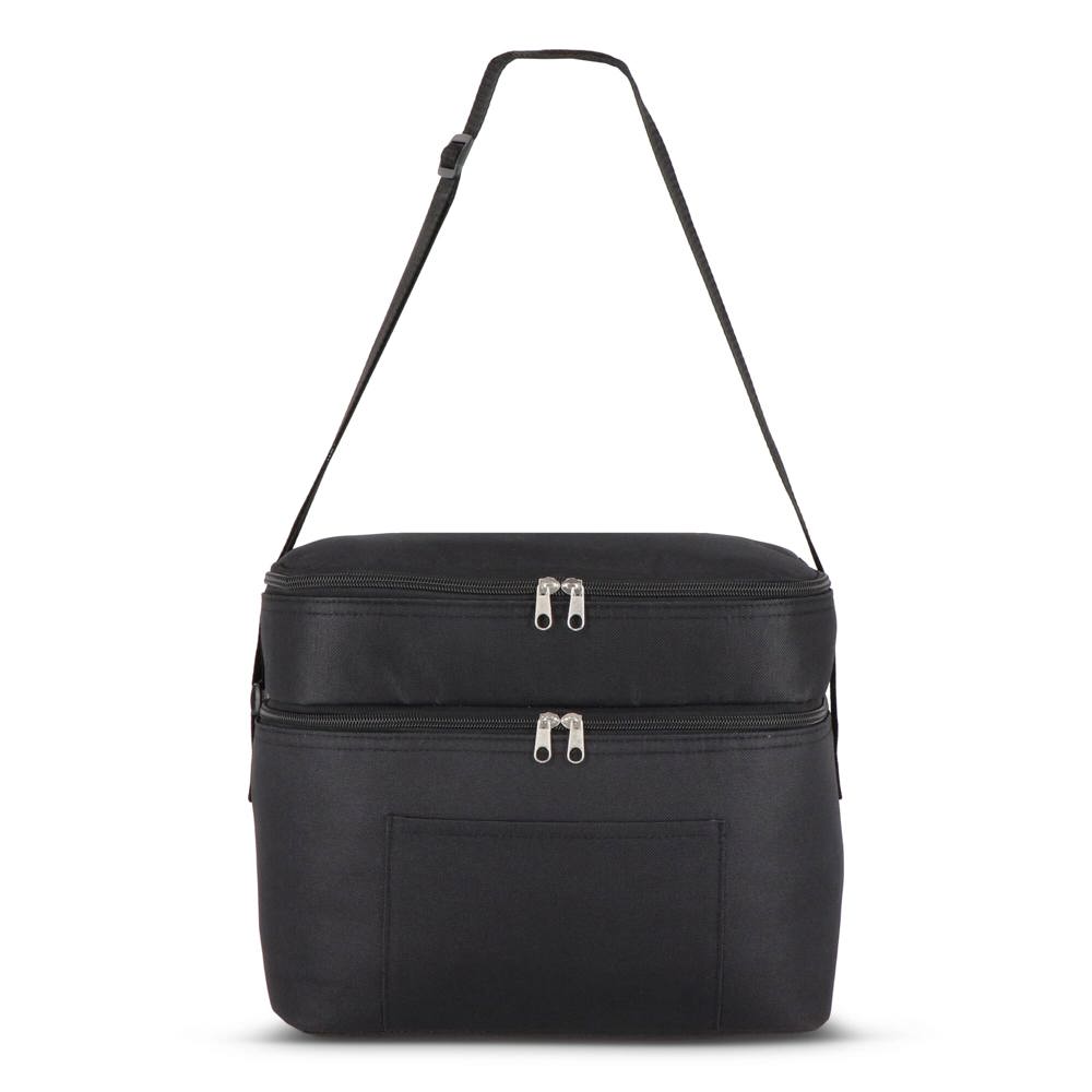 R-PET 600D koeltas met dubbele compartimenten, 30 x 20 x 24 cm, 12L