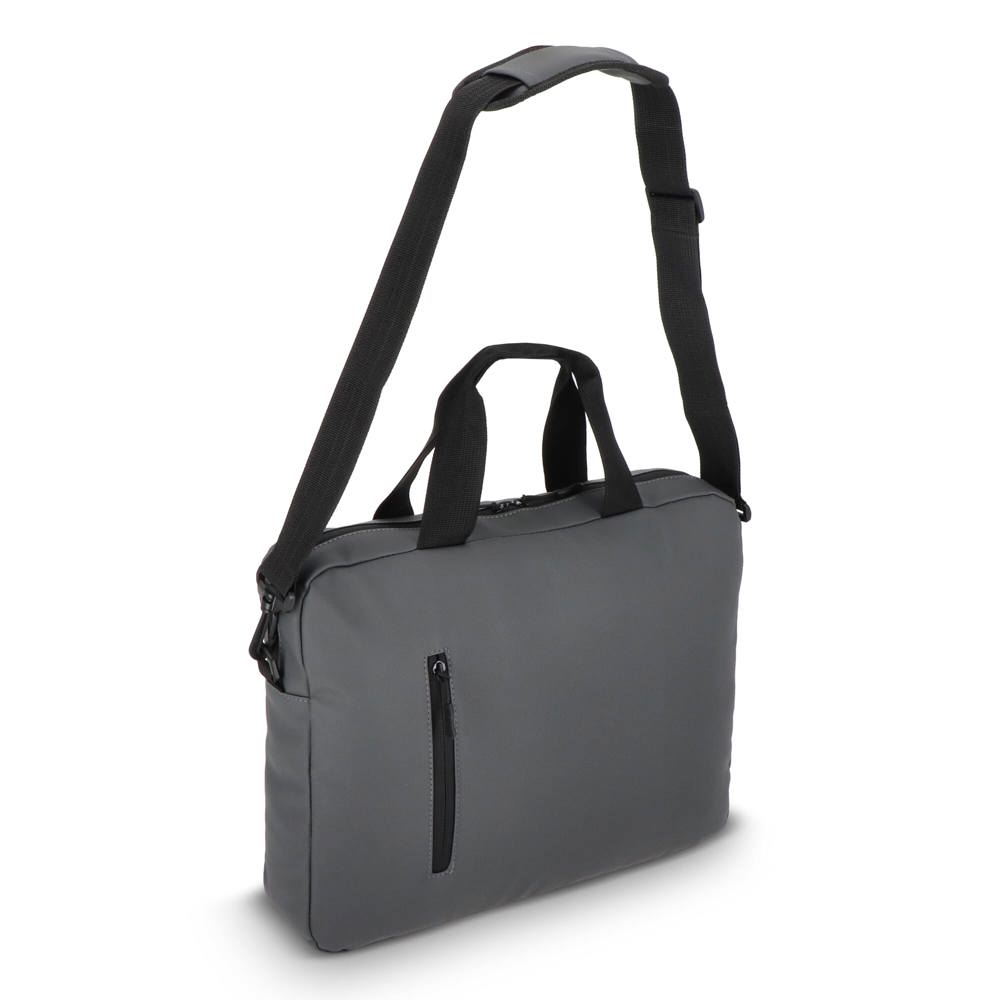 PU SoMa laptop messenger tas 28 x 38 x 5 cm - Grijs