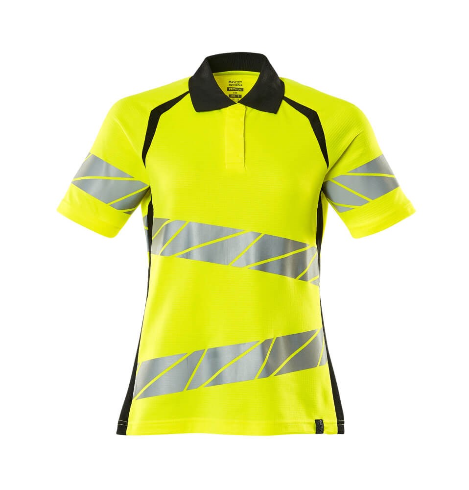Poloshirt - hi-vis geel/zwart