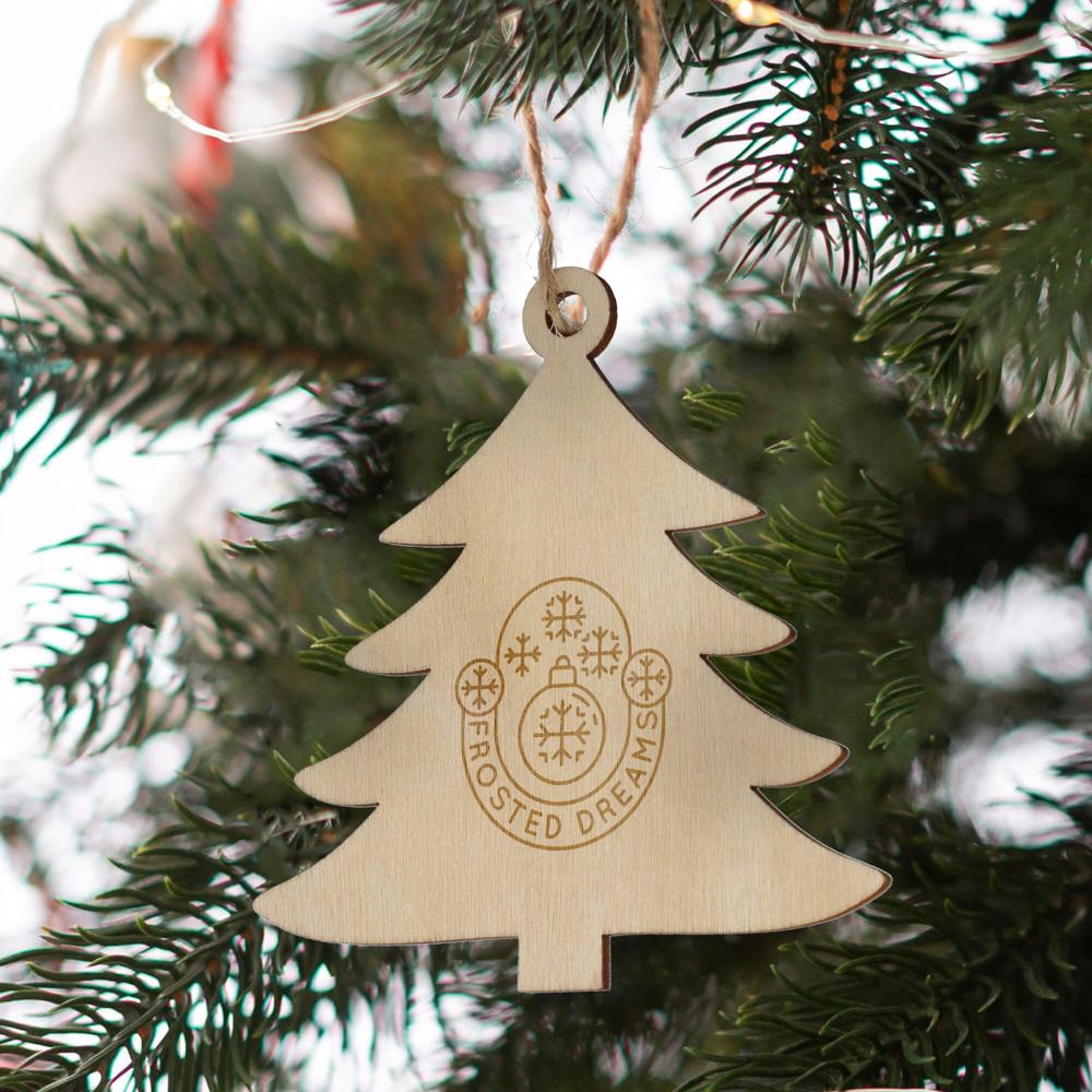 Houten kerstornament kerstboom