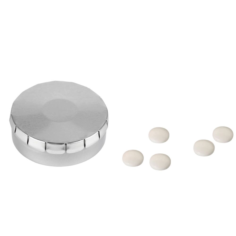 Pepermuntblik rond - Zilver
