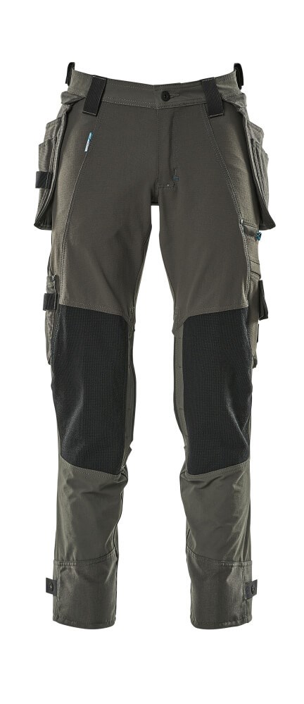 Broek met spijkerzakken - donkerantraciet