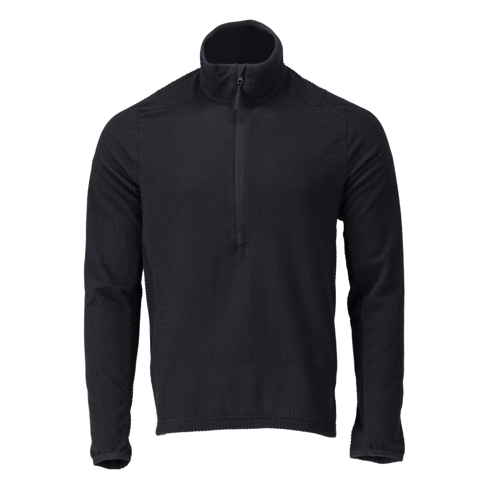 Microfleece trui met korte rits