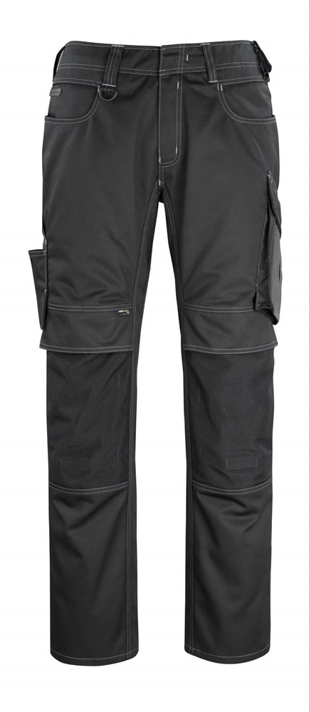 Broek met kniezakken - zwart/donkerantraciet