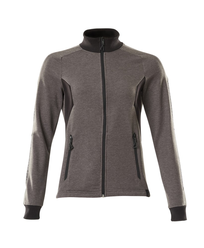 Sweatshirt met rits - donkerantraciet/zwart