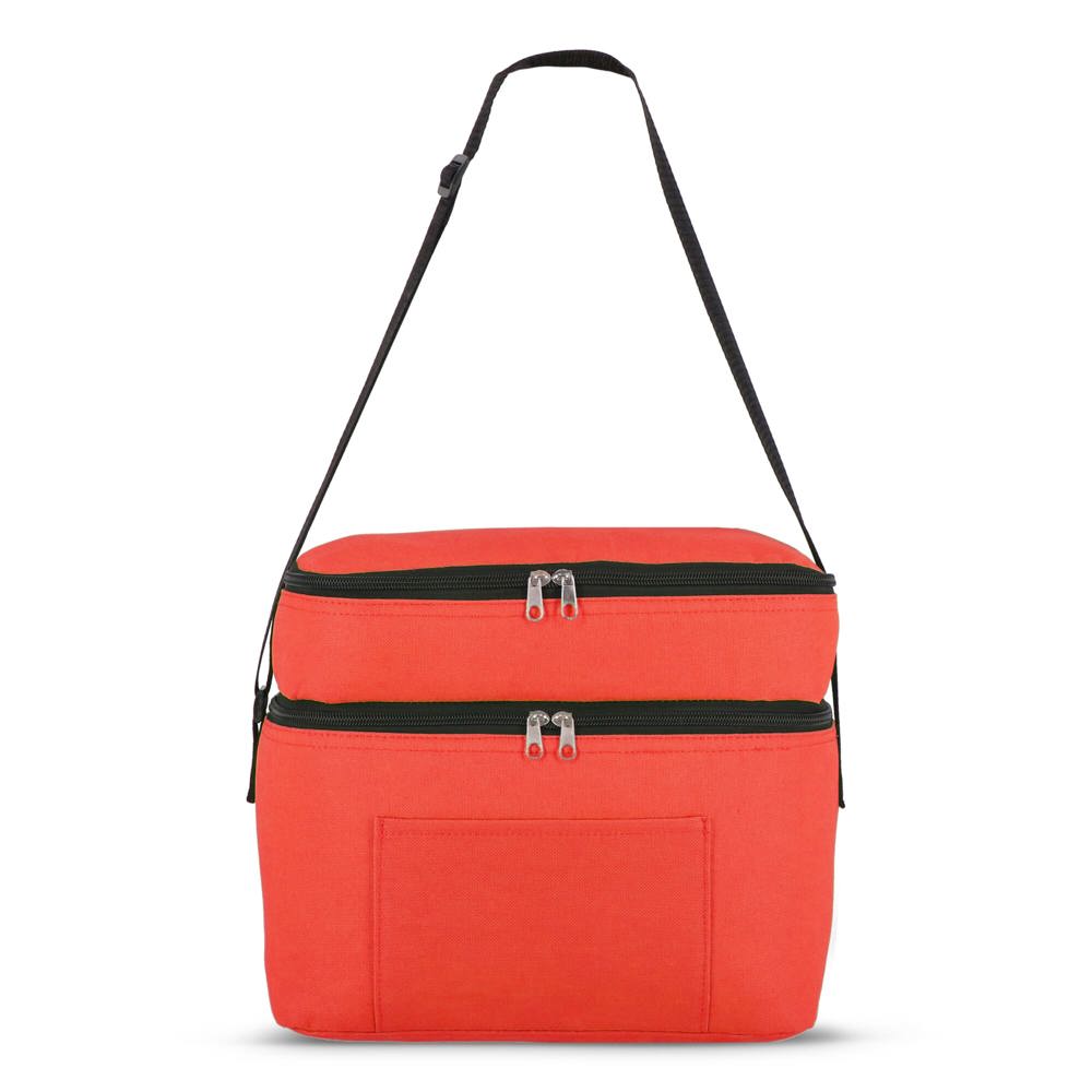 R-PET 600D koeltas met dubbele compartimenten, 30 x 20 x 24 cm, 12L