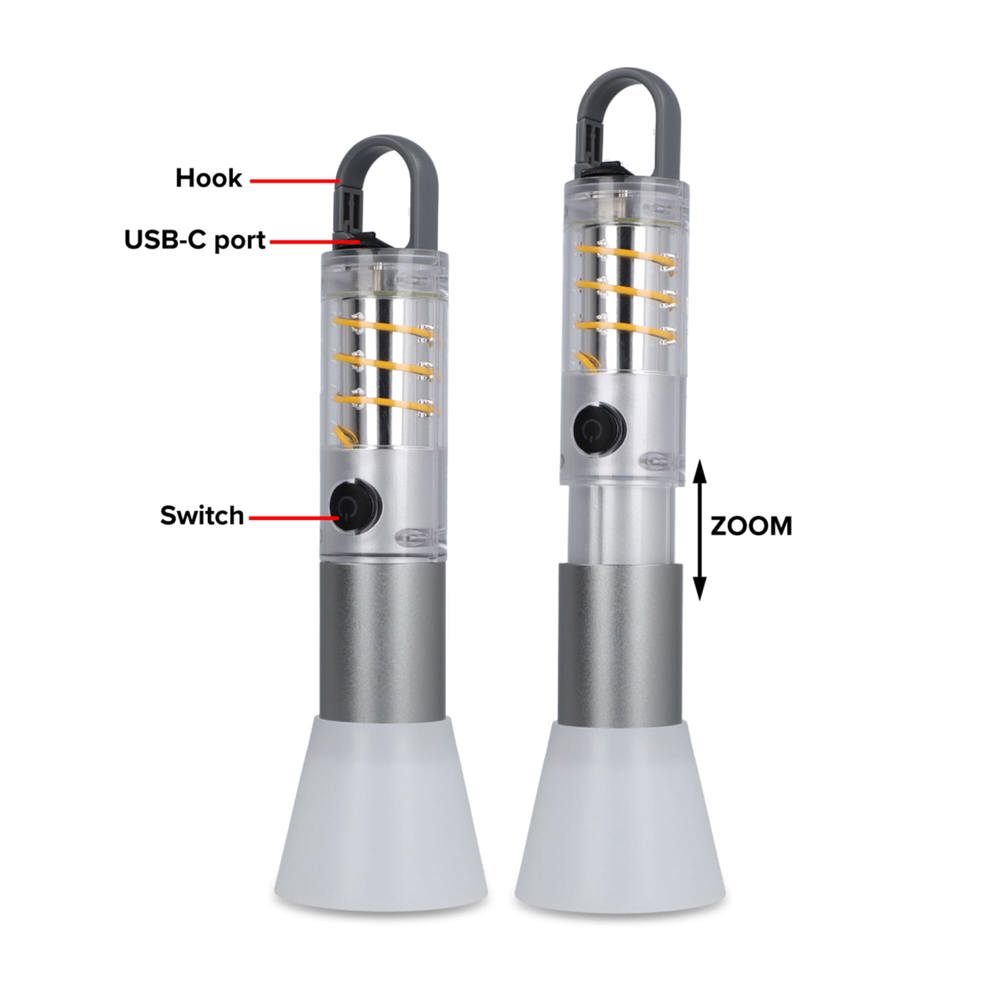 Multifunctionele zaklamp van gerecycled materiaal