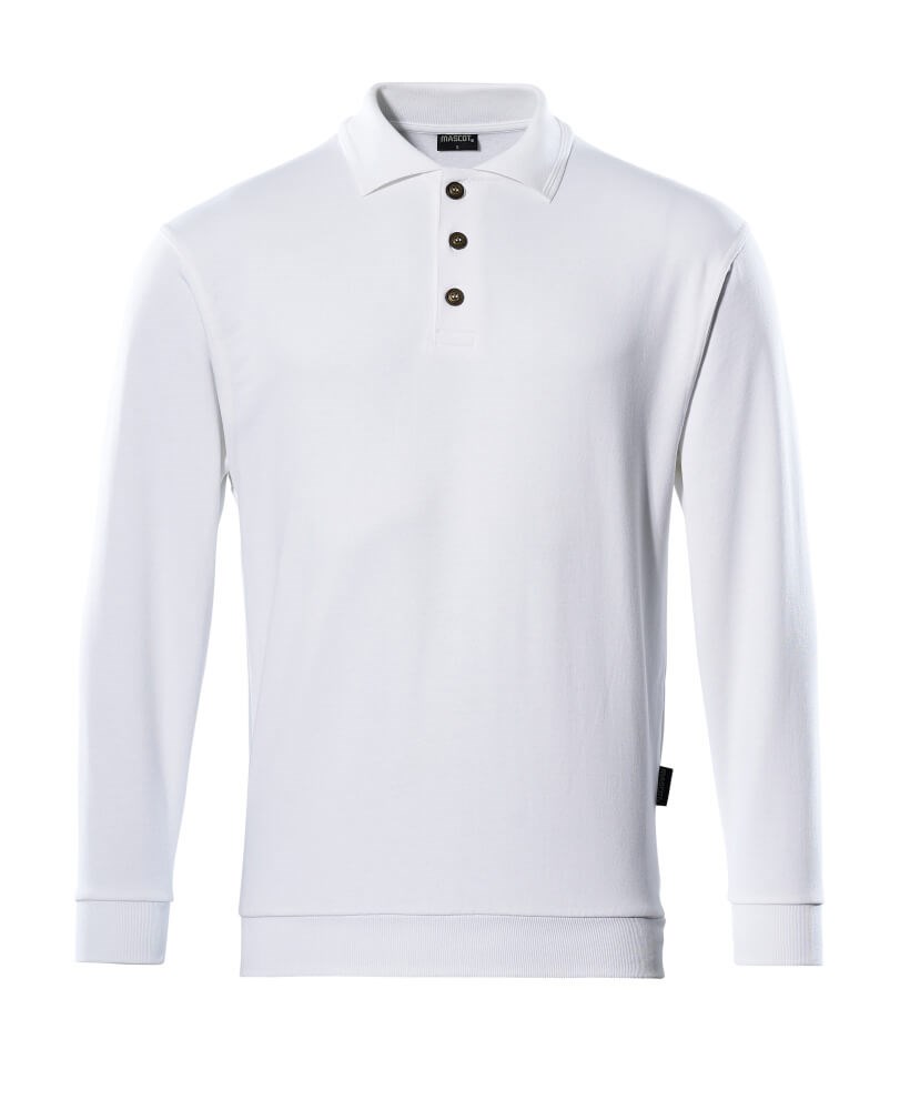Polosweatshirt - Wit
