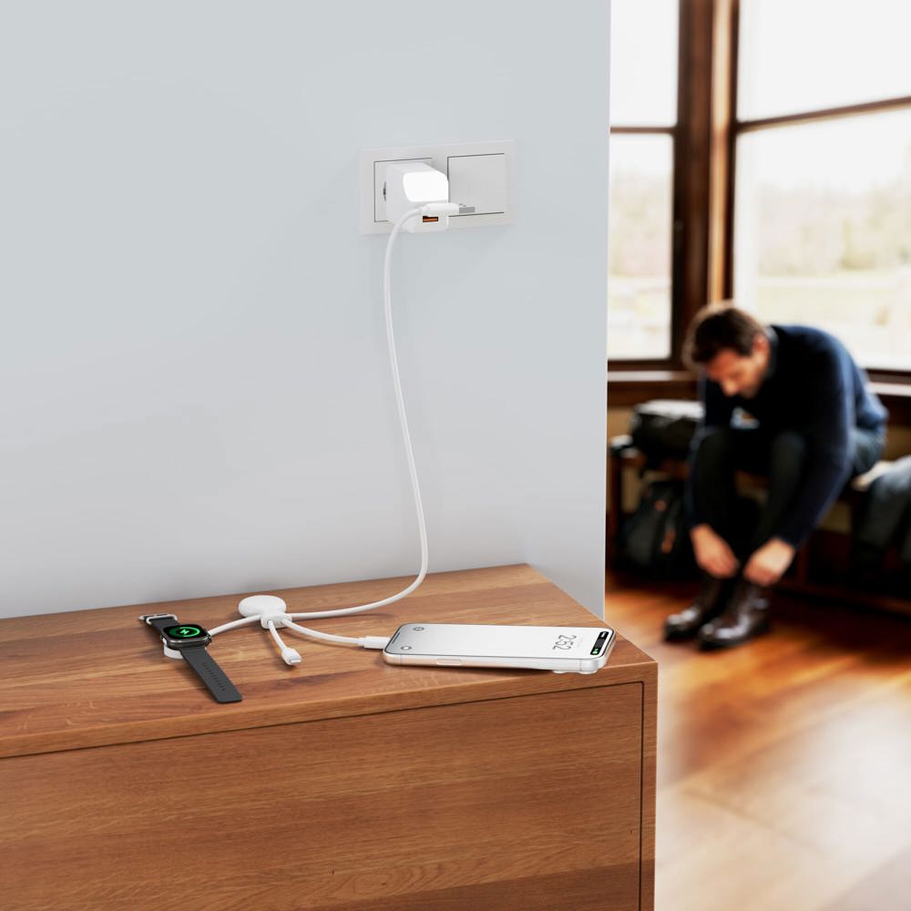 Xoopar Mr. Bio Long Multi Kabel voor Apple/Samsung Watch 1 Meter 