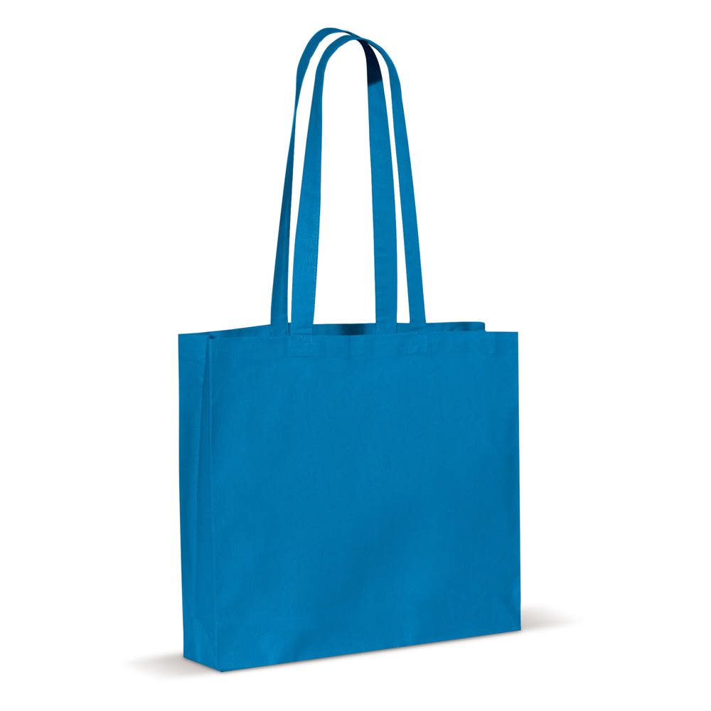 Schoudertas katoen OEKO-TEX® 140g/m² 40x10x35cm - Lichtblauw