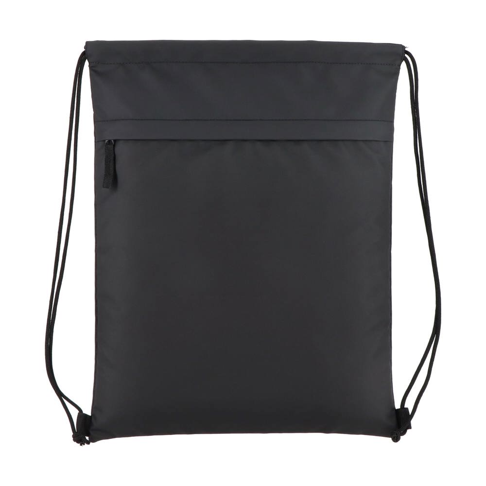 PU gecoorde 600D gerecycled PET trekkoordtas 33 x 42 cm