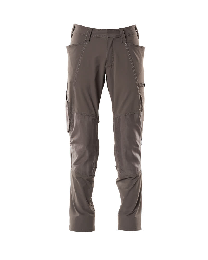 Broek met kniezakken - donkerantraciet
