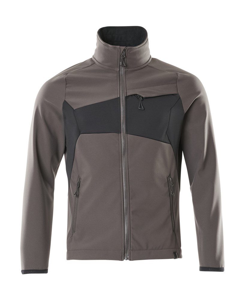 Softshell jas - donkerantraciet/zwart