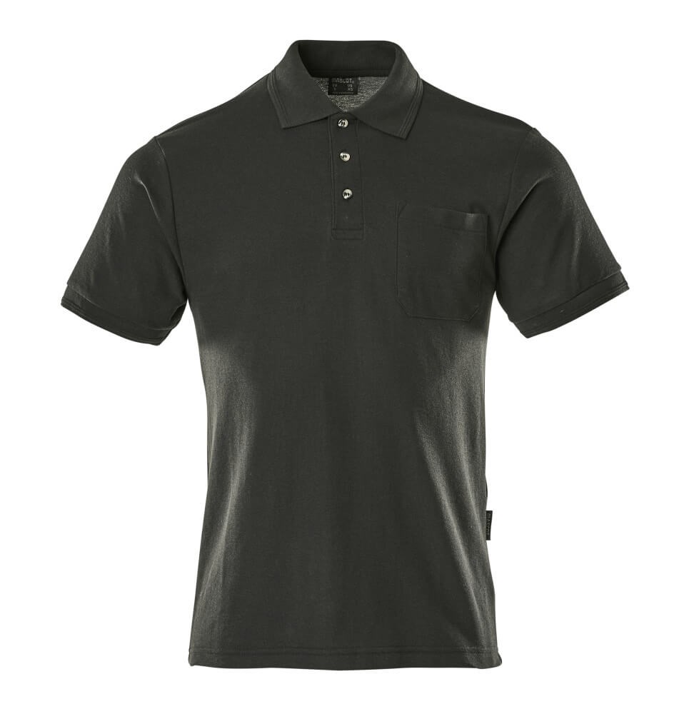 Poloshirt met borstzak - Zwart